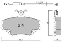 Колодки тормозные RENAULT LOGAN 04-/SANDERO 08-/CLIO 91- передние с датчиком