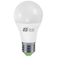 Упаковка светодиодных ламп 10 шт. ASD LED-STD 4000К, E27, A60, 15 Вт, 4000 К