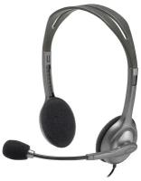 Гарнитура проводная (наушники) Logitech Headset H110 RTL, 2xMini jack, Серый 981-000472/981-000271