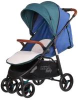 Прогулочная коляска Liko Baby AU-208, голубой, цвет шасси: черный