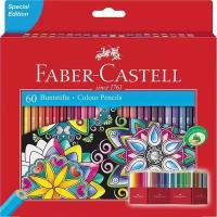 Набор цветных карандашей Faber-Castell, в подарочной картонной коробке, 60 штук