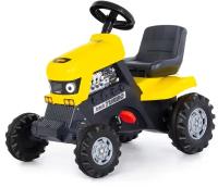 Каталка-трактор с педалями "Turbo" (жёлтая)