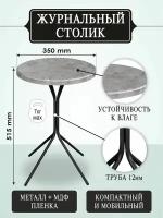 Столик журнальный SHT-CT12-1 лофт медь/чёрный муар