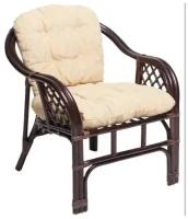 Кресло из натурального ротанга Маркос, цвет темно-коричневый