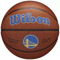 Мяч баскетбольный WILSON NBA Golden State Warriors, арт. WTB3100XBGOL р.7, PU, бутиловая камера, коричневый