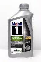 Синтетическое моторное масло Mobil 1 0W-20, США, 0.946 л, 1 шт