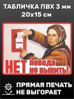Табличка на дверь прикольная СССР плакат Пятница нет повода не выпить! 20х15 см