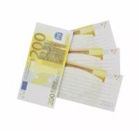 Блокнот для записей и заметок в линейку отрывной пачка денег 200 евро