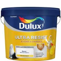 DULUX ULTRA RESIST кухня И ванная краска с защитой от плесени и грибка, полумат, база BW (5л)