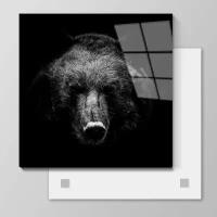 Картина на стекле - "Медведь" размер 50-50 см