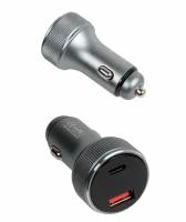 Car charging / Автомобильная зарядка (от прикуривателя) REMAX RCC-215 Salo Series 58.5W Fast Charging Car Charger, USB-A, USB-C, 5V, 3.0A, серый