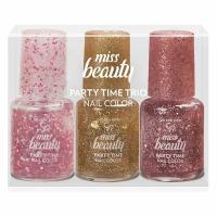 Golden Rose Набор лаков для ногтей Miss Beauty Party Time Trio Nail Color 3 шт