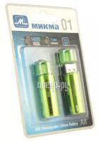 Аккумулятор AA - Микма 01 1000mAh USB Rechargeable Lithium Battery (2 штуки) C182-26314