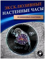 Часы настенные из Виниловых пластинок - Знаки Зодиака (без подложки)