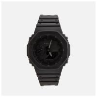 Наручные часы CASIO G-Shock GA-2100-1A1 мужские, кварцевые, будильник, хронограф, секундомер, таймер обратного отсчета, водонепроницаемые, противоударные, подсветка стрелок, подсветка дисплея, черный