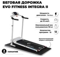 Беговая дорожка электрическая EVO FITNESS Integra II (white)