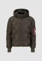 Мужская толстовка ALPHA INDUSTRIES, Цвет: Темно-зеленый, Размер: S