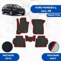 Комплект Ева ковриков для Ford Mondeo 5 2014-НВ Левый Руль / Эва коврики в салон для Форд Мондео 5 2014-НВ Левый Руль / Автоковрики eva