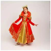 Карнавальный костюм «Королева», платье, корона, р. 38, рост 134-140 см