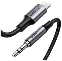 Кабель UGREEN US315 (70509) Lightning (M) to AUX 3.5mm (M) 1m (Black)