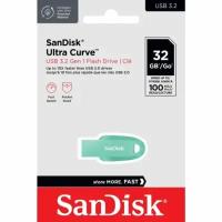 USB флешка Sandisk 32Gb Ultra Curve green USB 3.2 Gen 1 100 Mb/s