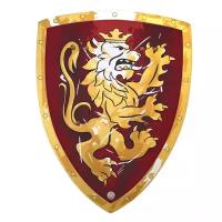 Красный щит рыцаря "Золотой лев" (13707)