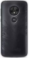 Силиконовый чехол на Motorola Moto G7 Play / Моторола Мото G7 Плей "Два китайских дракона", прозрачный