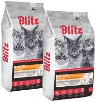 BLITZ SENSITIVE ADULT CAT TURKEY для взрослых кошек с индейкой (10 + 10 кг)