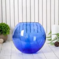 SUI ваза "Шар" d=9см, h=160х180мм. V=2,5 л из синего стекла (без декора)