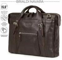 Деловая сумка BRIALDI Navara (Навара) relief brown