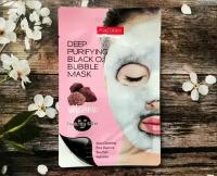 Purederm Black O2 Bubble Mask -Volcanic Очищающая кислородная маска с вулканической породой, 1 шт