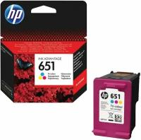 Картридж струйный HP (С2P11AE) Ink Advantage 5575/5645/OfficeJet 202, №651, цветной, оригинальный, ресурс 300 стр, C2P11AE - 1 шт