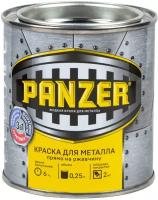 Краска для металла по ржавчине гладкая PANZER 0,25 л RAL 8017 коричневая