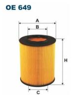 Фильтр масляный BMW 3(E36/46), 5(E39), 7(E38/65), OE649 FILTRON OE 649