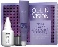 OLLIN Professional Крем-краска для бровей и ресниц (набор) Vision Set графит