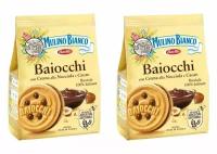 Mulino Bianco Печенье Baiocchi с шоколадно-ореховым кремом, 260 г, 2 уп