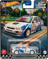 Коллекционная Premium машинка Hot Wheels '93 Ford Escort RS Cosworth Diamond White (коллекция Boulevard 2023, №71)