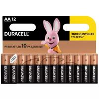 Батарейки щелочные (алкалиновые) Duracell, тип AA, 1,5В, 12шт (пальчиковые)