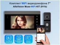Комплект видеодомофона MUSE WIFI-KIT (911bl) Full HD 7 дюймов, / видеодомофон в квартиру / в подъезд / для частного дома