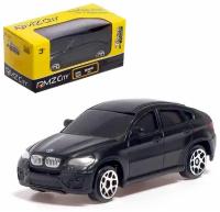 Машинка металлическая Uni-Fortune RMZ City 1:64 BMW X6, без механизмов, черный матовый цвет