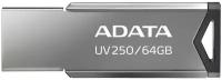 Флешка USB A-Data UV250 64ГБ, USB2.0, серебристый [auv250-64g-rbk]