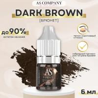 AS Company (Алина Шахова) Пигмент для татуажа бровей Dark brown (Брюнет) 6 мл