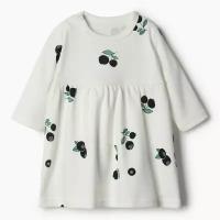 Bloom Baby Платье Bloom Baby Черники с дл. рукавом, р. 92 см, молочный