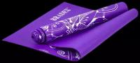 Коврик для йоги BRADEX SF 0405, 173х61х0.4 см фиолетовый рисунок 0.7 кг 0.4 см