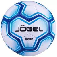 Мяч футбольный Jögel Intro №5, белый/синий (5)