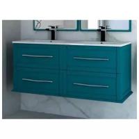 Тумба под раковину Cezares TIFFANY 54956 с 4-мя выдвижными ящиками, Blu Petrolio, 120x46x55