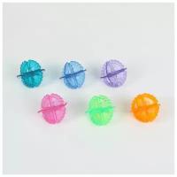 Набор шаров для стирки белья, d=5 см, 6 шт, цвет микс