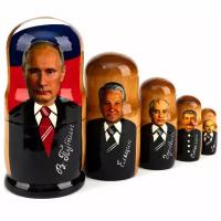 Матрёшка традиционная 5 кукольная - Путин, 18 см