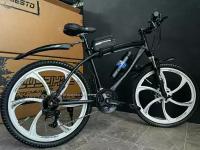 Велосипед Richiesto 24 колёса литые Алюминиевые диски Горный Взрослый Подростковый Спортивный, черный матовый
