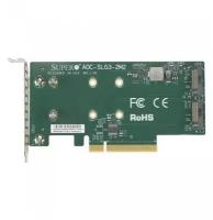 Адаптер PCI-E x8 для SSD M.2 SuperMicro AOC-SLG3-2M2-O